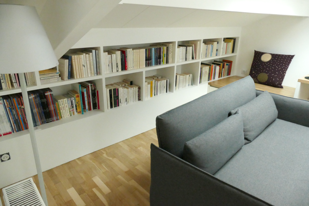 Création d'un meuble bibliothèque sur-mesure